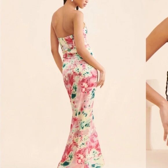 Anthropologie Let Me Be Floral Corset Maxi‎ Dress XS - Picture 3 of 11
